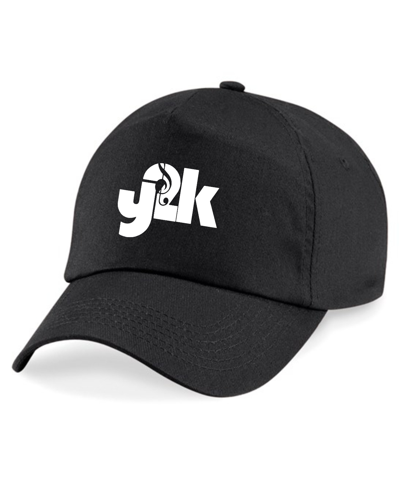 Black Y2K Logo Hat
